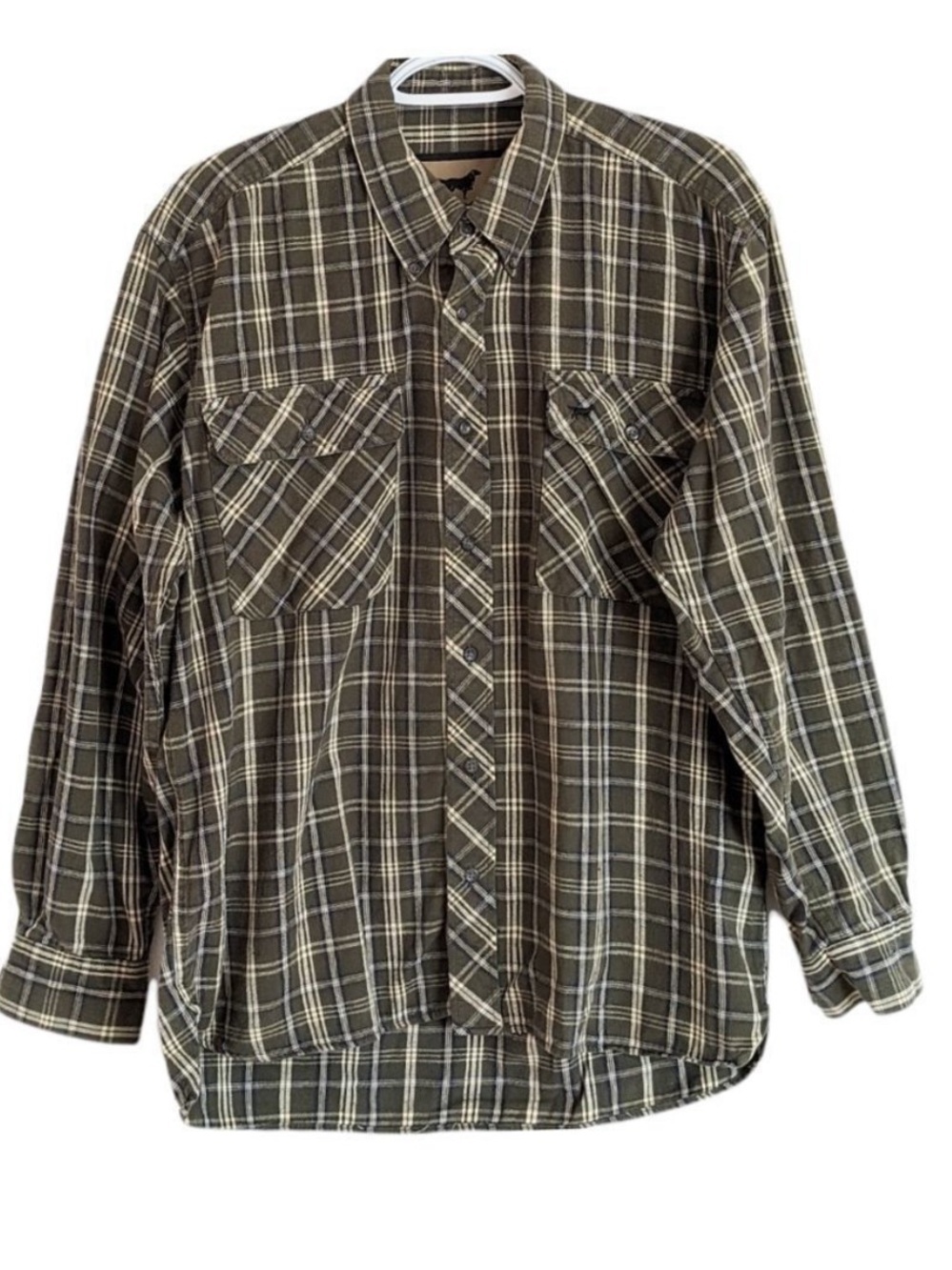 Irish Setter flannel plaid button down shirt
